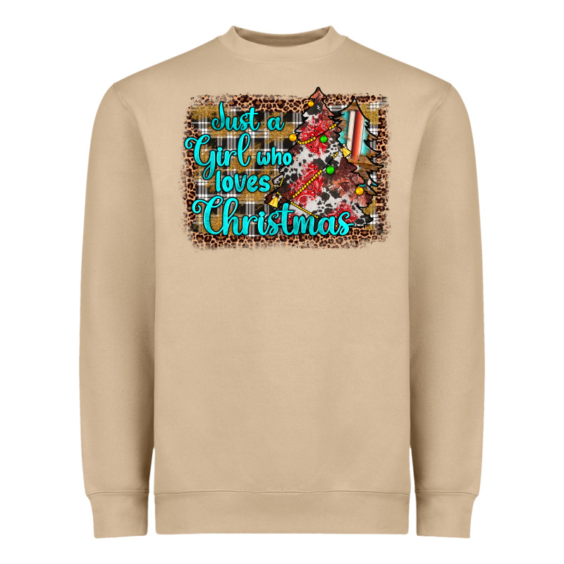 Just A Girl Who Loves Christmas Heavyweight Sweatshirt by JahusDesignShop | Teevron
