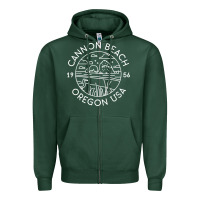 Sports Green cannon beach 1956 oregon clatsop sweatshirt Zipper Hoodie - linhVisuals
