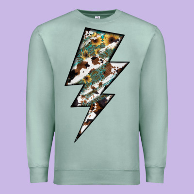 Lightning Bolt Premium Sweatshirt Designed By Jahusdesignshop