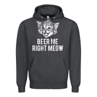 Smoke beer me right meow Zipper Hoodie - linhVisuals