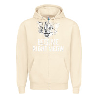 Sandshell beer me right meow Zipper Hoodie - linhVisuals
