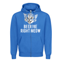 True Royal beer me right meow Zipper Hoodie - linhVisuals