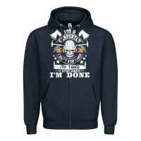 Navy i'm a carpenter i don't stop   funny carpentry woodworking t shirt Zipper Hoodie - linhVisuals