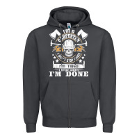Smoke i'm a carpenter i don't stop   funny carpentry woodworking t shirt Zipper Hoodie - linhVisuals