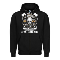 Black i'm a carpenter i don't stop   funny carpentry woodworking t shirt Zipper Hoodie - linhVisuals