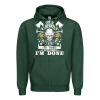 Sports Green i'm a carpenter i don't stop   funny carpentry woodworking t shirt Zipper Hoodie - linhVisuals