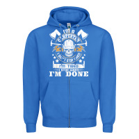 True Royal i'm a carpenter i don't stop   funny carpentry woodworking t shirt Zipper Hoodie - linhVisuals