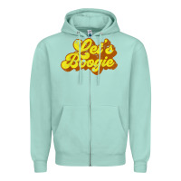 Seafoam lets boogie shirt vintage dancing 1980s disco themed party t shirt Zipper Hoodie - linhVisuals