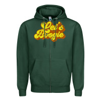 Sports Green lets boogie shirt vintage dancing 1980s disco themed party t shirt Zipper Hoodie - linhVisuals