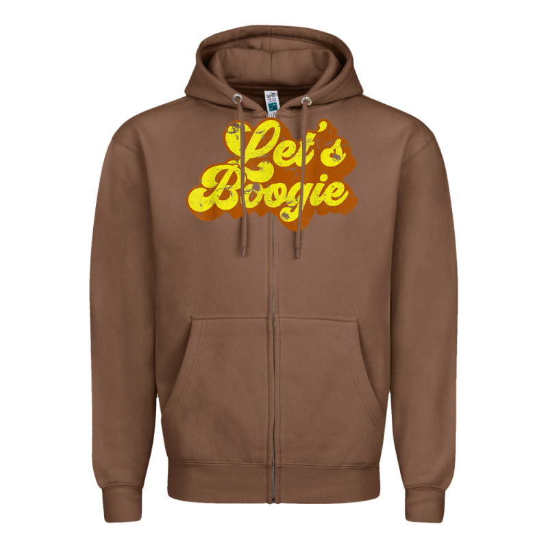 Lets Boogie Shirt Vintage Dancing 1980s Disco Themed Party T Shirt Zipper Hoodie by linhVisuals | Teevron