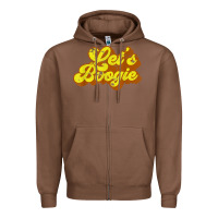 Chestnut lets boogie shirt vintage dancing 1980s disco themed party t shirt Zipper Hoodie - linhVisuals