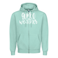 Seafoam gumbo weather season in louisiana acadiana cajun lifestyle sweatshirt Zipper Hoodie - linhVisuals