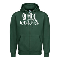 Sports Green gumbo weather season in louisiana acadiana cajun lifestyle sweatshirt Zipper Hoodie - linhVisuals