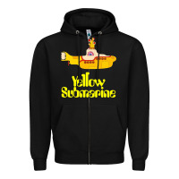 Black Yellow Submarine Zipper Hoodie - linhVisuals