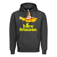 Charcoal Heather Yellow Submarine Zipper Hoodie - linhVisuals