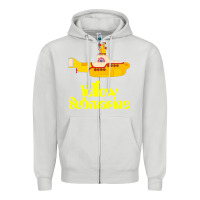 Dove Grey Yellow Submarine Zipper Hoodie - linhVisuals