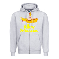 Heather Grey Yellow Submarine Zipper Hoodie - linhVisuals