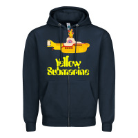 Navy Yellow Submarine Zipper Hoodie - linhVisuals