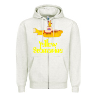 Oatmeal Heather Yellow Submarine Zipper Hoodie - linhVisuals