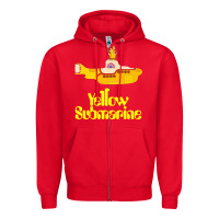 Red Yellow Submarine Zipper Hoodie - linhVisuals
