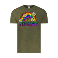 Vintage Olive Be Yourself Pride Lgbtq Vintage Tee - BundleAndBundleShop