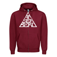 Burgundy Canserbero Zipper Hoodie - linhVisuals