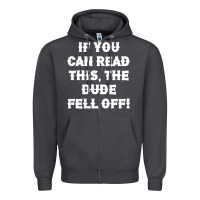 Smoke if you can read this the dude fell off funny biker moto gift t shirt Zipper Hoodie - linhVisuals