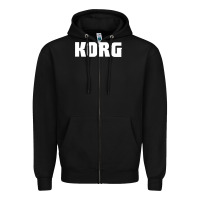 Black Korg Keyboard Zipper Hoodie - linhVisuals
