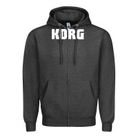 Charcoal Heather Korg Keyboard Zipper Hoodie - linhVisuals