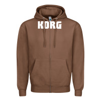 Chestnut Korg Keyboard Zipper Hoodie - linhVisuals