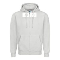 Dove Grey Korg Keyboard Zipper Hoodie - linhVisuals
