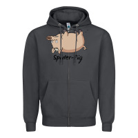 Smoke spider pig Zipper Hoodie - linhVisuals