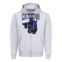 Heather Grey mandingo fighter chief, liberian superhero, african ancestry premium t Zipper Hoodie - linhVisuals