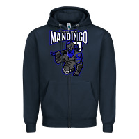 Navy mandingo fighter chief, liberian superhero, african ancestry premium t Zipper Hoodie - linhVisuals