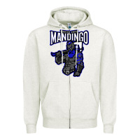 Oatmeal Heather mandingo fighter chief, liberian superhero, african ancestry premium t Zipper Hoodie - linhVisuals