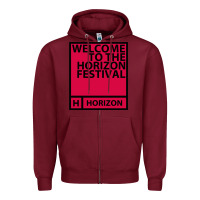 Burgundy Horizon Festival Zipper Hoodie - linhVisuals