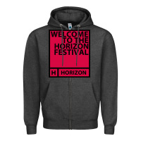 Charcoal Heather Horizon Festival Zipper Hoodie - linhVisuals