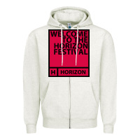 Oatmeal Heather Horizon Festival Zipper Hoodie - linhVisuals