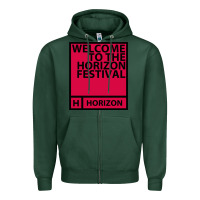 Sports Green Horizon Festival Zipper Hoodie - linhVisuals
