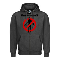 Charcoal Heather stranger no demogorgons Zipper Hoodie - linhVisuals