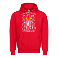 Red womens proud daughter of a vietnam veteran freedom isn't free v neck t Zipper Hoodie - linhVisuals