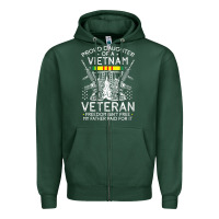Sports Green womens proud daughter of a vietnam veteran freedom isn't free v neck t Zipper Hoodie - linhVisuals