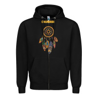 Black chumash tribe native american indian vintage dream catcher t shirt Zipper Hoodie - linhVisuals