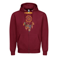 Burgundy chumash tribe native american indian vintage dream catcher t shirt Zipper Hoodie - linhVisuals