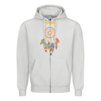 Dove Grey chumash tribe native american indian vintage dream catcher t shirt Zipper Hoodie - linhVisuals