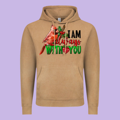 I Am Always With Your Cardinal Bird Vintage Hoodie Designed By Lillyallendesigns
