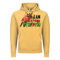 Vintage Mustard I Am Always With Your Cardinal Bird Vintage Hoodie - LillyAllenDesigns
