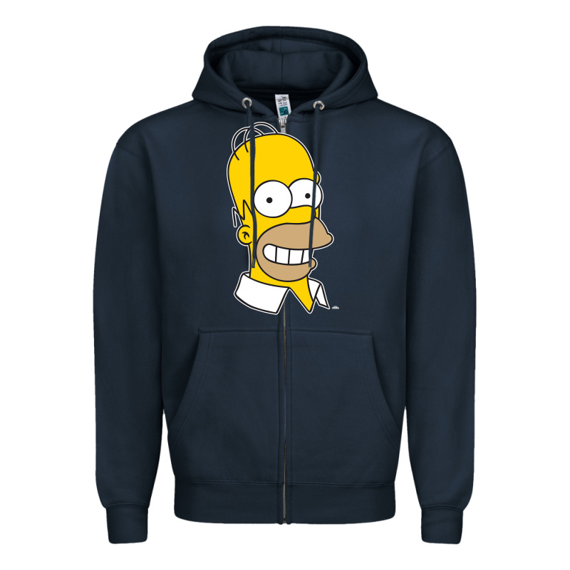 The Simpsons Homer Simpson Face Sweatshirt Zipper Hoodie by linhVisuals | Teevron