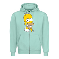 Seafoam the simpsons homer simpson face sweatshirt Zipper Hoodie - linhVisuals