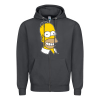 Smoke the simpsons homer simpson face sweatshirt Zipper Hoodie - linhVisuals